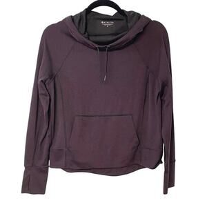 Athleta Heavenly Hail Mock Neck Pullover Hoodie Thumb Holes| Small